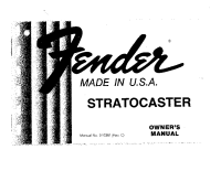 Fender Stratocaster-1980 - Owners Manual
